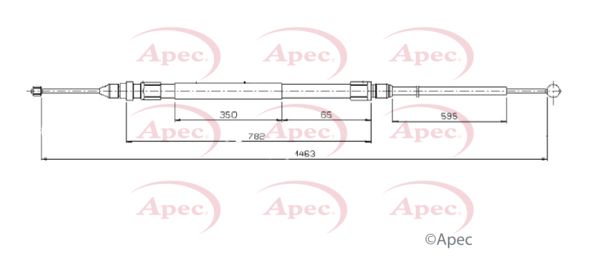 Apec Handbrake Cable CAB1750 - image 2