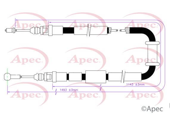 Apec Handbrake Cable CAB1755 - image 2