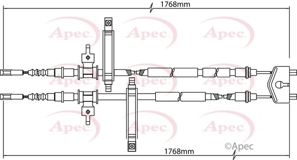 Apec Handbrake Cable CAB1146 - image 2