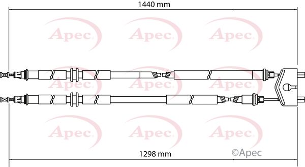 Apec Handbrake Cable CAB1136 - image 2