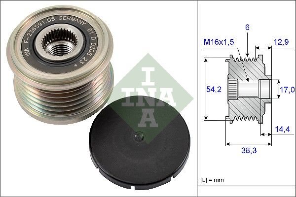 INA Overrunning Alternator Pulley 535019410 - image 2