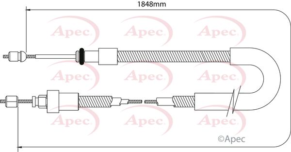 Apec Handbrake Cable CAB1033 - image 2