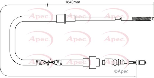 Apec Handbrake Cable CAB1532 - image 2