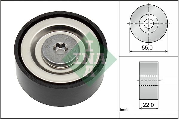 INA Drive Belt Deflection Guide Pulley 532072010 - image 2