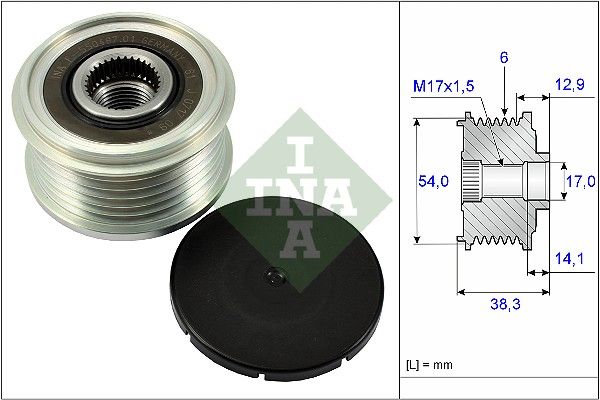 INA Overrunning Alternator Pulley 535026410 - image 2