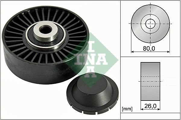 INA Drive Belt Deflection Guide Pulley 532037020 - image 2