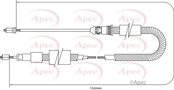 Apec Handbrake Cable CAB1339 - image 2