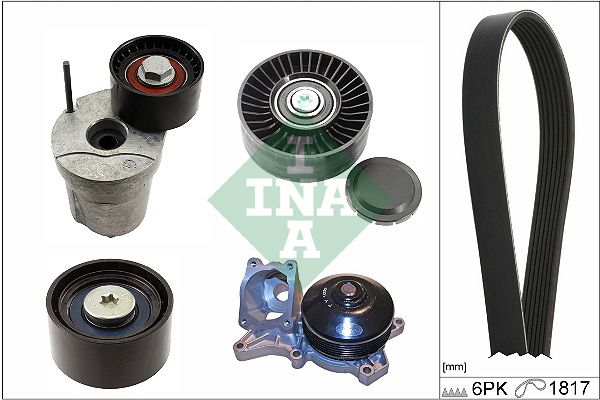INA Water Pump & Drive Belt Kit 529036830 - image 2