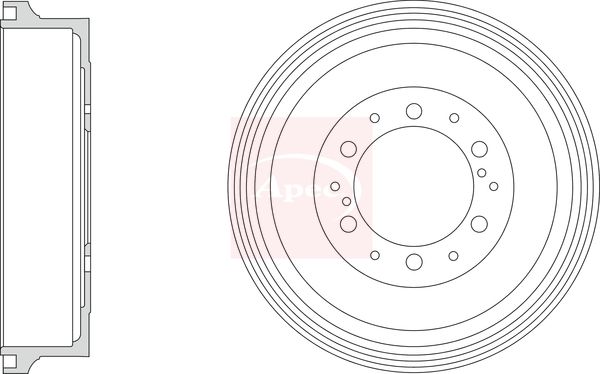 Apec Brake Drum DRM9212 - image 2