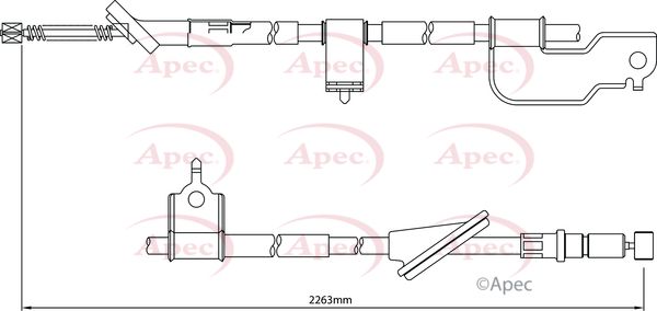 Apec Handbrake Cable CAB1215 - image 2