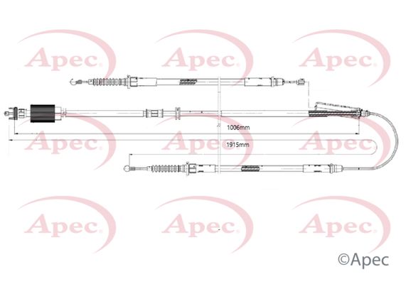 Apec Handbrake Cable CAB1184 - image 2