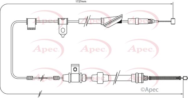 Apec Handbrake Cable CAB1388 - image 2