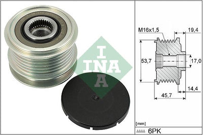 INA Overrunning Alternator Pulley 535032810