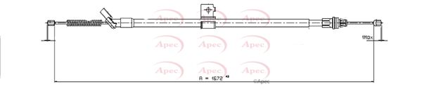 Apec Handbrake Cable CAB1675 - image 2