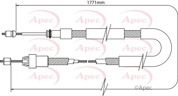 Apec Handbrake Cable CAB1082 - image 2
