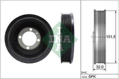 INA Crankshaft Pulley (tvd) 544012310