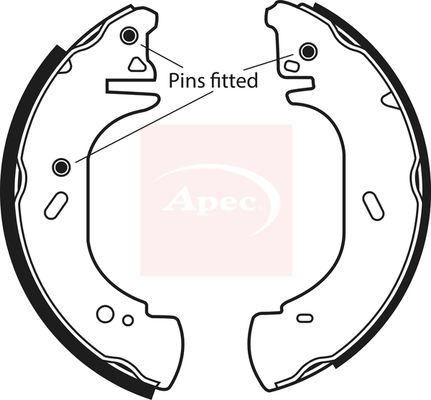 Apec Brake Shoes Set SHU629 - image 2
