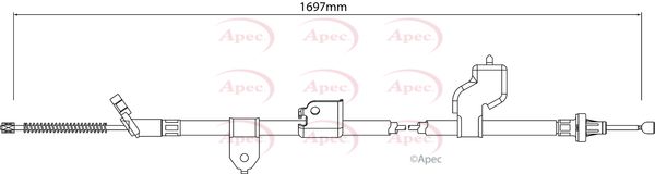 Apec Handbrake Cable CAB1325 - image 2