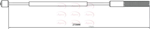 Apec Handbrake Cable CAB1390 - image 2