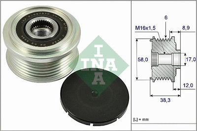 INA Overrunning Alternator Pulley 535026610