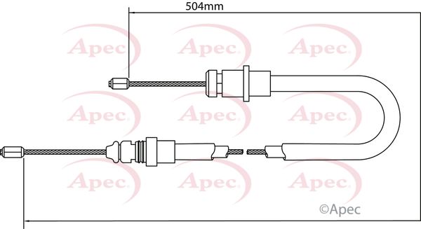 Apec Handbrake Cable CAB1058 - image 2