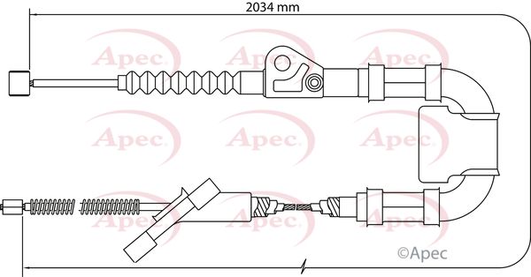 Apec Handbrake Cable CAB1436 - image 2