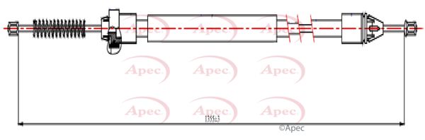 Apec Handbrake Cable CAB1622 - image 2