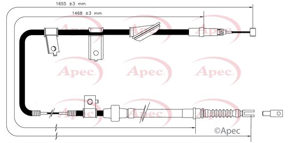 Apec Handbrake Cable CAB1575 - image 2