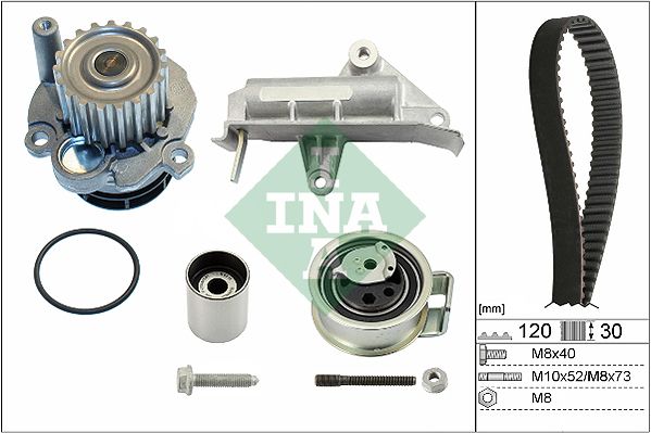 INA Timing Belt Kit & Water Pump 530017730 - image 2