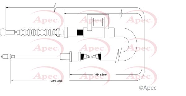 Apec Handbrake Cable CAB1423 - image 2