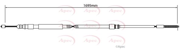 Apec Handbrake Cable CAB1022 - image 2