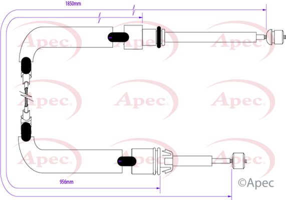 Apec Handbrake Cable CAB1552 - image 2