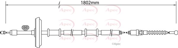 Apec Handbrake Cable CAB1460 - image 2