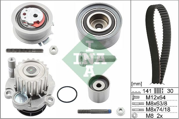 INA Timing Belt Kit & Water Pump 530046330 - image 2