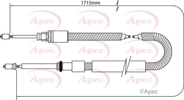 Apec Handbrake Cable CAB1042 - image 2