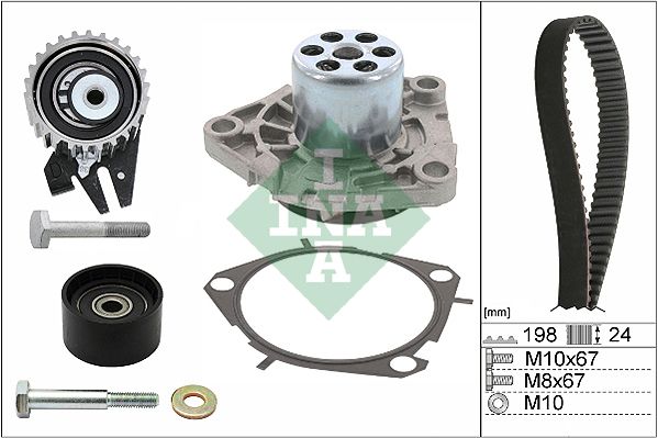INA Timing Belt Kit & Water Pump 530062630 - image 2
