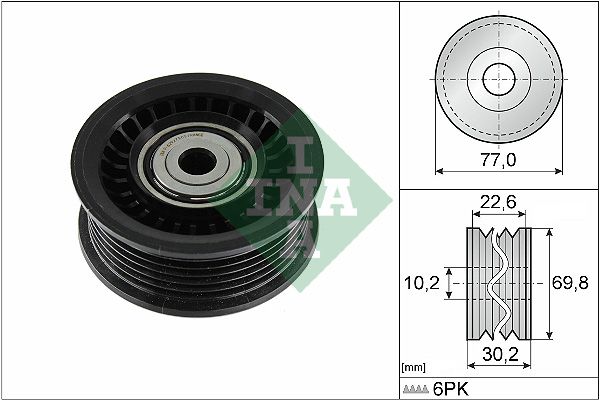 INA Drive Belt Deflection Guide Pulley 532107510 - image 2