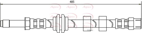 Apec Brake Hose HOS3016 - image 2