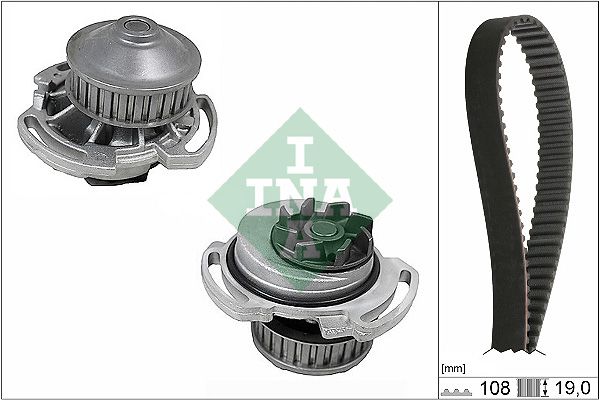 INA Timing Belt Kit & Water Pump 530071730 - image 2