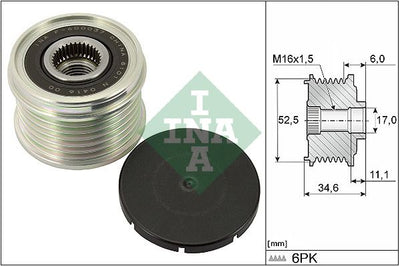 INA Overrunning Alternator Pulley 535031510