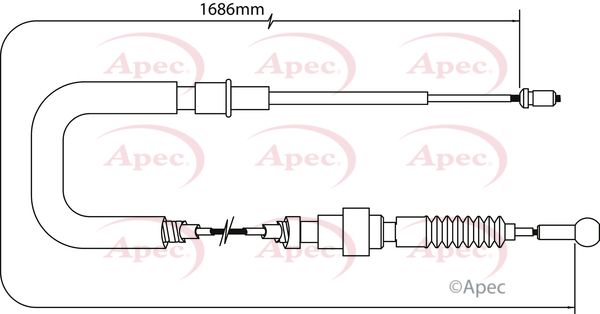 Apec Handbrake Cable CAB1011 - image 2