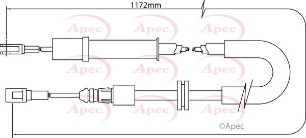 Apec Handbrake Cable CAB1295 - image 2