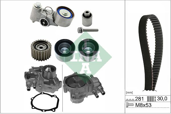 INA Timing Belt Kit & Water Pump 530056330 - image 2