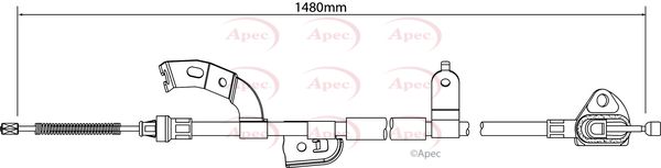 Apec Handbrake Cable CAB1037 - image 2