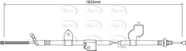 Apec Handbrake Cable CAB1319 - image 2