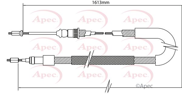 Apec Handbrake Cable CAB1340 - image 2