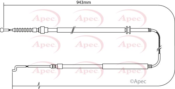 Apec Handbrake Cable CAB1521 - image 2