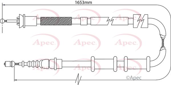 Apec Handbrake Cable CAB1111 - image 2