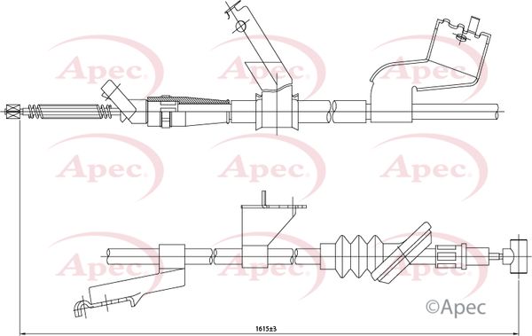 Apec Handbrake Cable CAB1413 - image 2