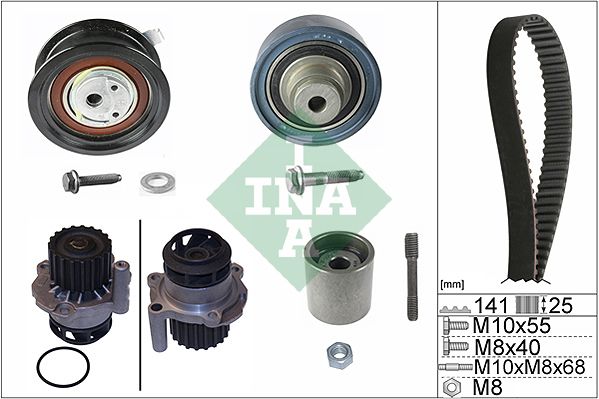 INA Timing Belt Kit & Water Pump 530036130 - image 2